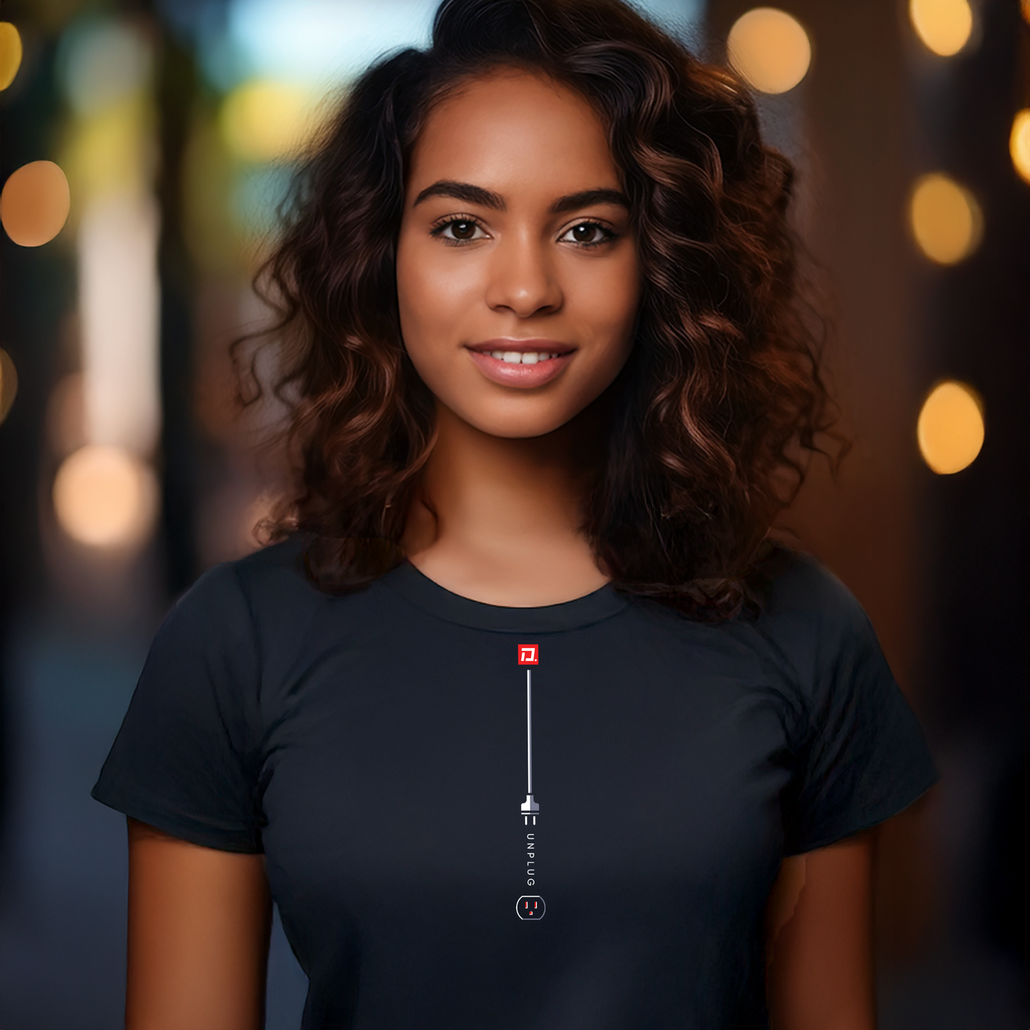 46. Unplug - Women's Fitted T-shirt