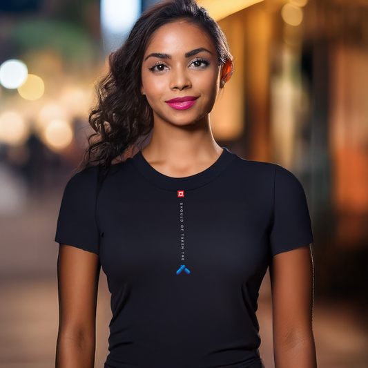212. Blue Pill - Women's Fitted Cotton Tee